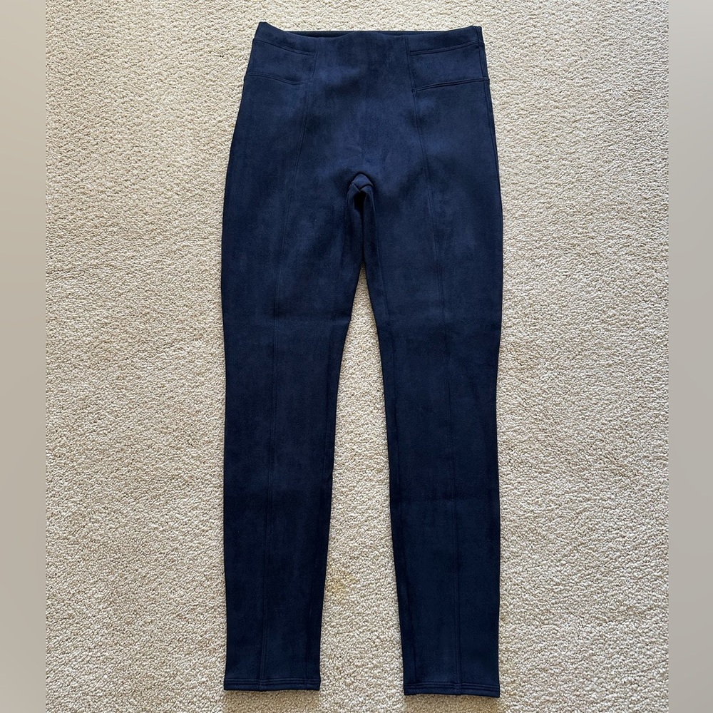 NWOT spanx navy suede leggings size medium